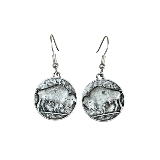 Silver Buffalo Earrings