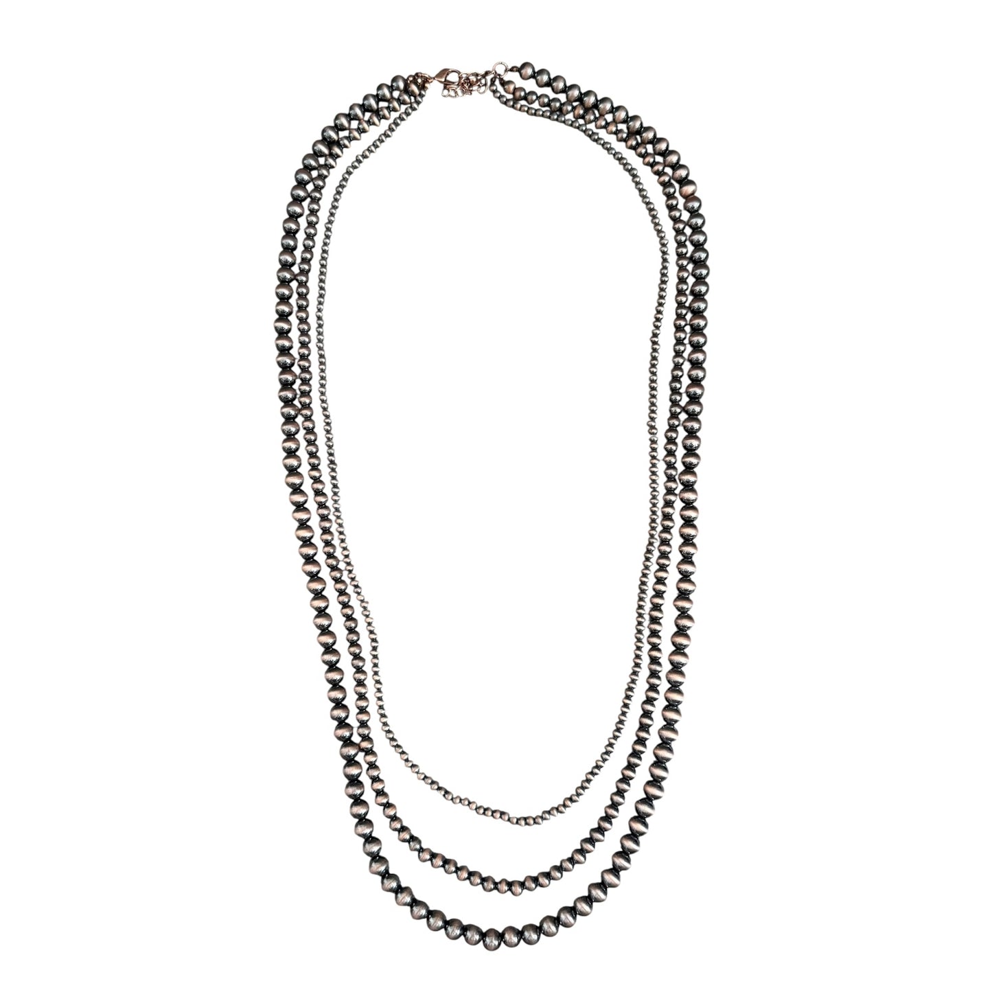 Copper Navajo Pearl Triple Layer Necklace