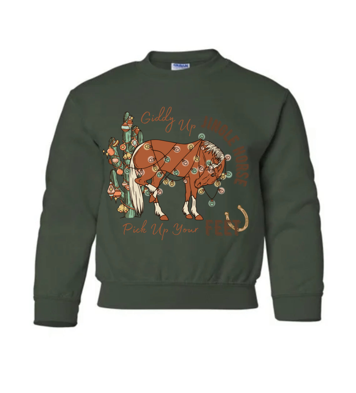 YOUTH/TODDLER Western Christmas Crewnecks (12 designs, 3 colour options) •PRE ORDER•