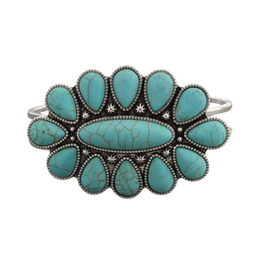 Turquoise Large Cluster Bracelet
