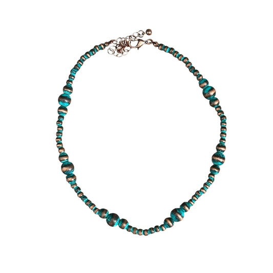Patina Navajo Pearl Choker Necklace
