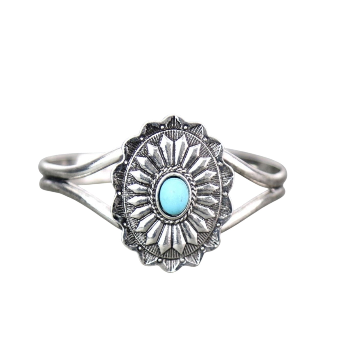 Turquoise Concho Cuff Bracelet