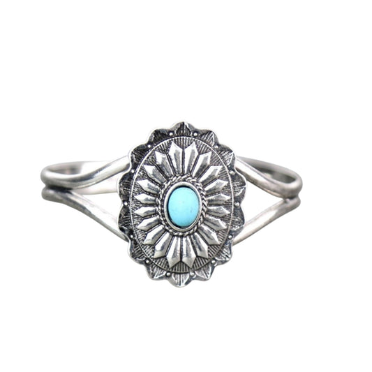 Turquoise Concho Cuff Bracelet