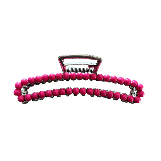 Pink Rectangle Claw Clip