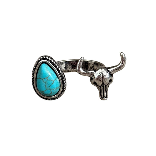 Turquoise Steer Cuff Ring