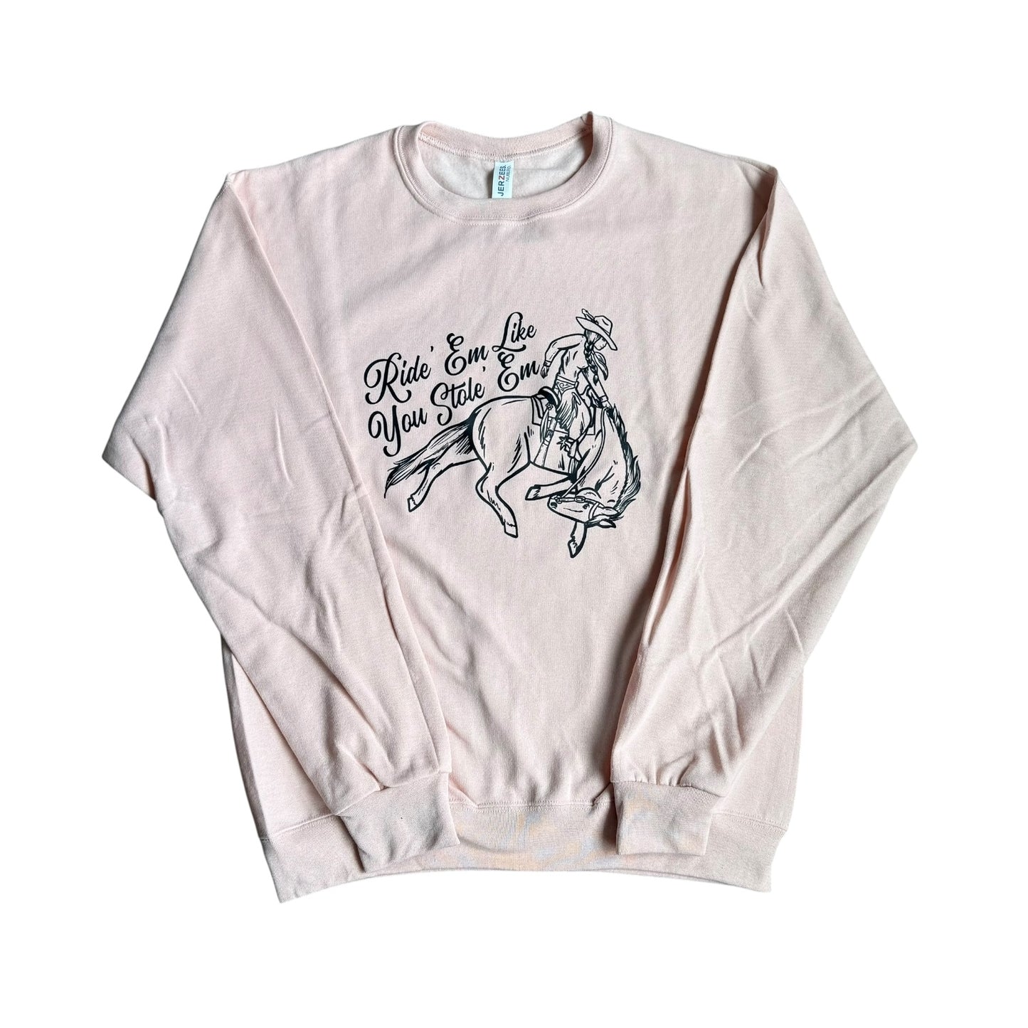 Blush Ride ‘ Em Crewneck