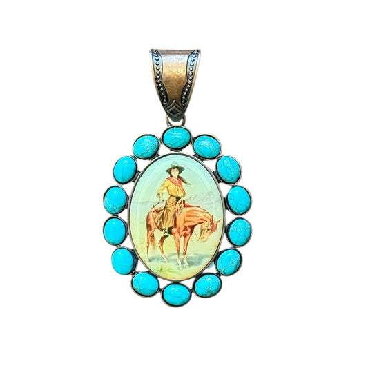 Vintage Cowgirl Pendant