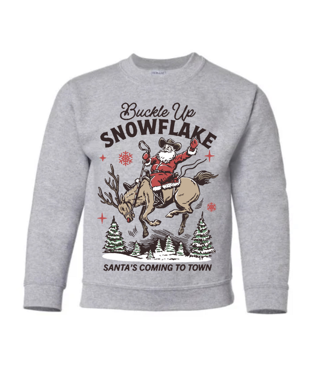 YOUTH/TODDLER Western Christmas Crewnecks (12 designs, 3 colour options) •PRE ORDER•