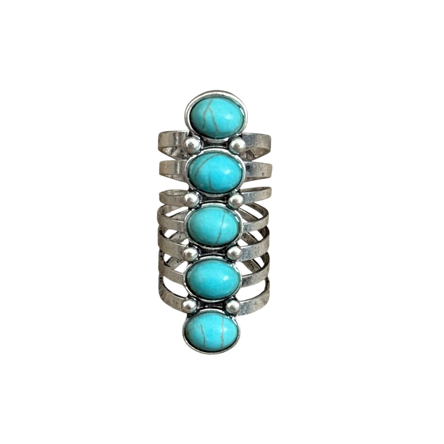 Turquoise Stone Cuff Ring