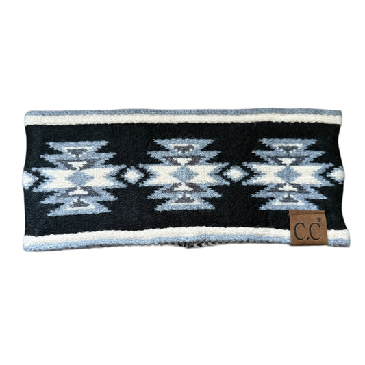 Black & Grey Aztec Winter Headband