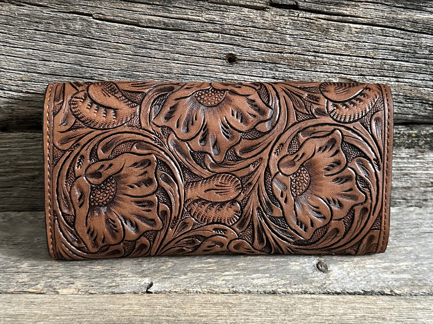 Tooled Floral Wallet