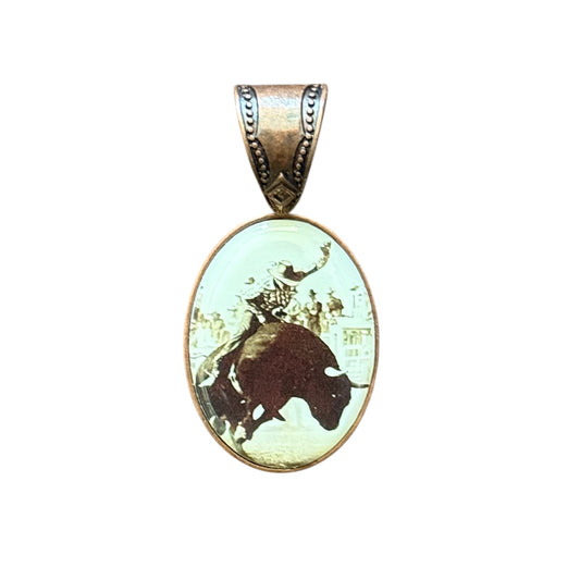 Vintage Bull Rider Pendant