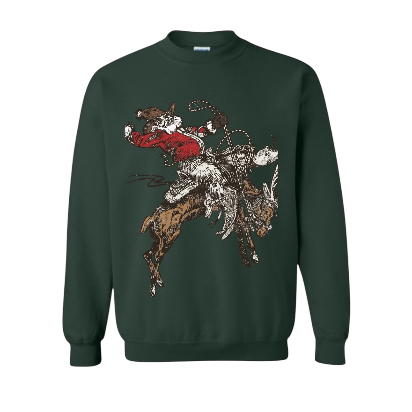 Buckin Reindeer Christmas Crewneck • PRE ORDER •