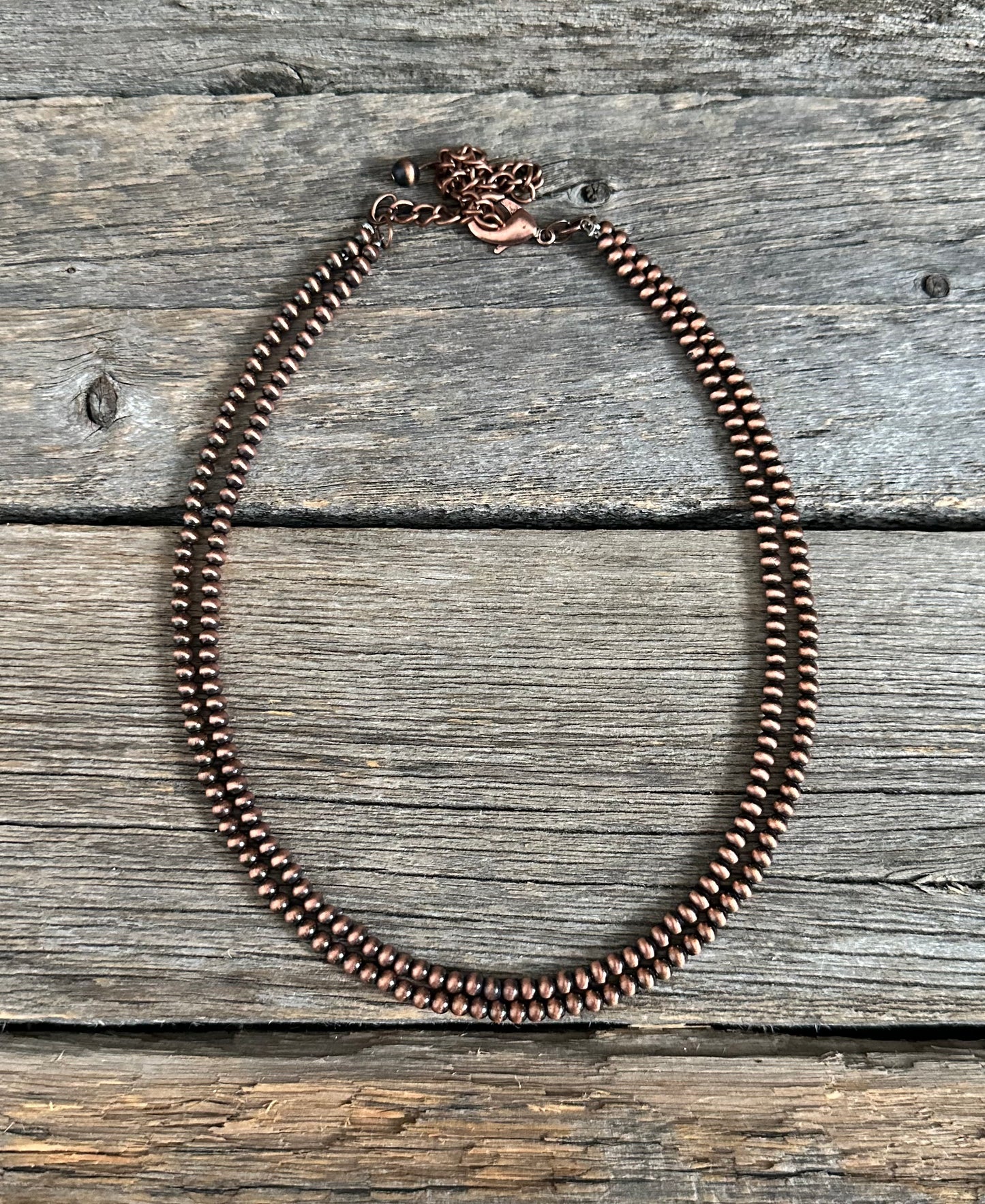Copper Navajo Pearl Double Necklace