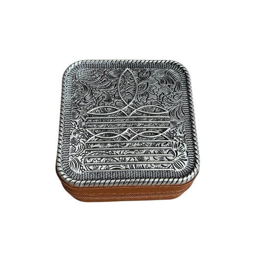 Brown Bootstitch Jewelry Box