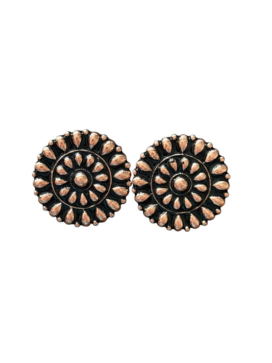 Copper Bubble Cluster Earrings
