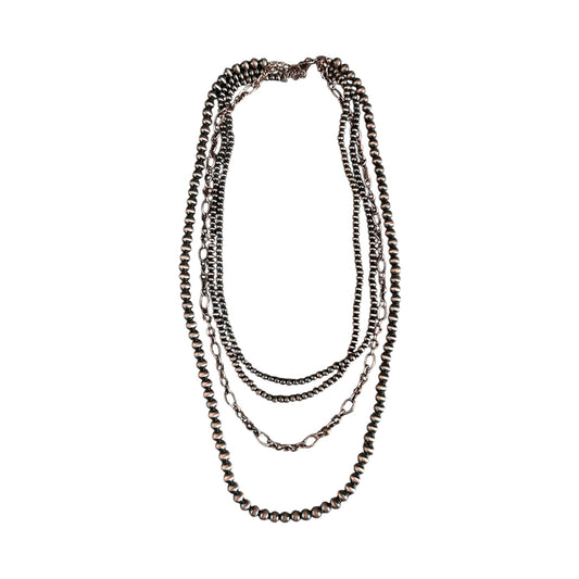 Copper Navajo Pearl Chain Necklace