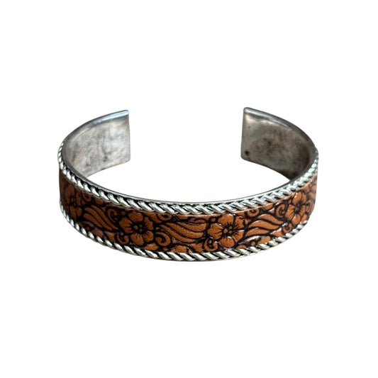 Tooled Leather Cuff Bracelet