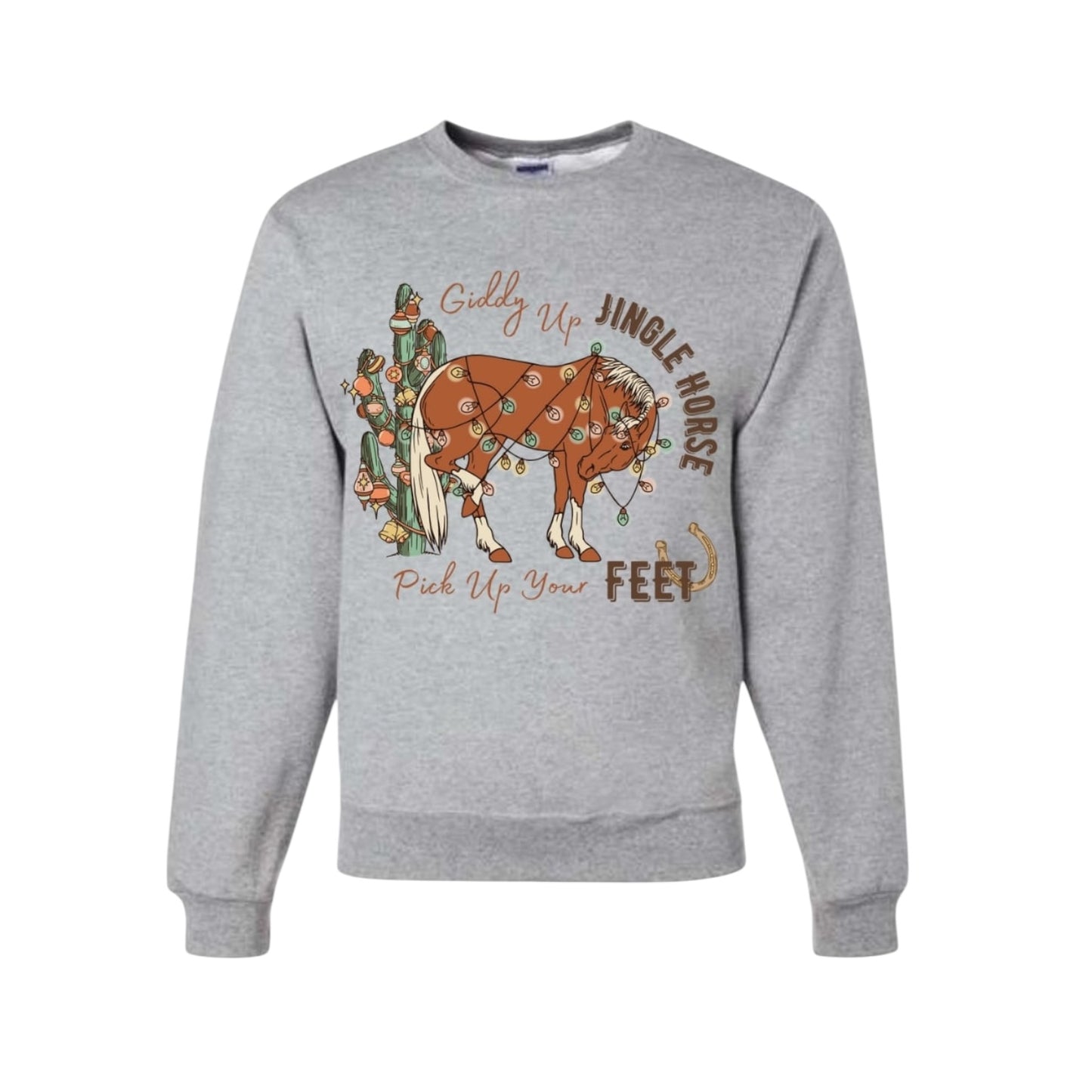 Giddy Up Jingle Horse Christmas Crewneck • PRE ORDER •