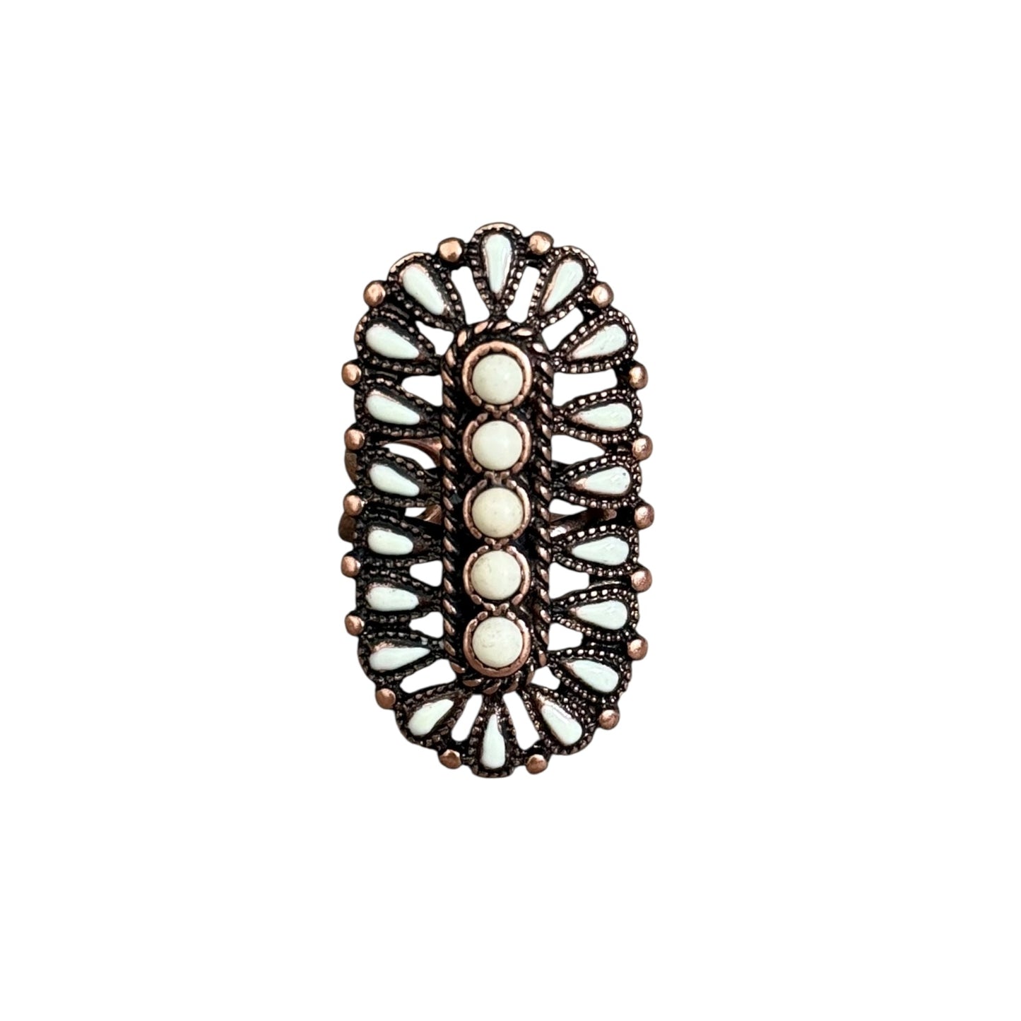 Copper Cluster Cuff Ring