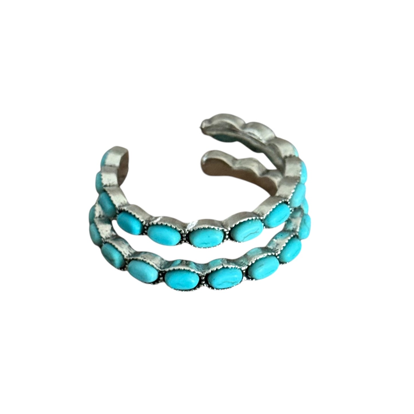 Turquoise Medium Hoop Earrings