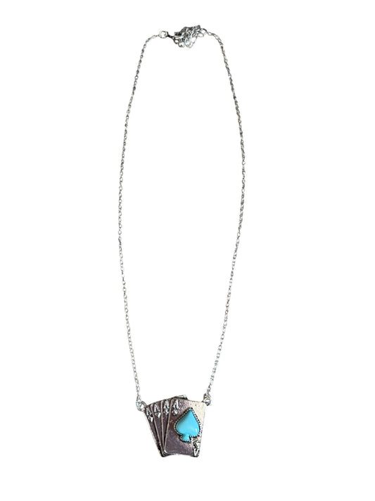 Turquoise Aces Necklace
