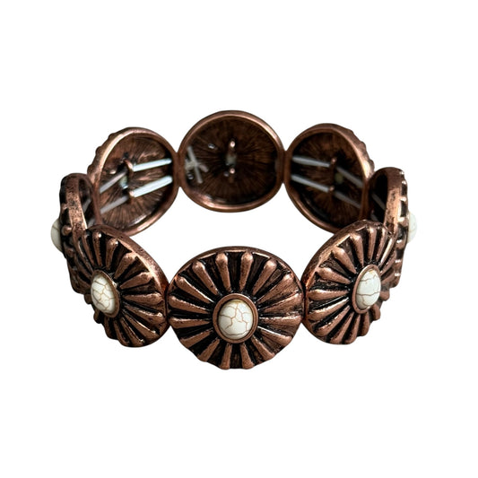 Copper Concho Stretch Bracelet
