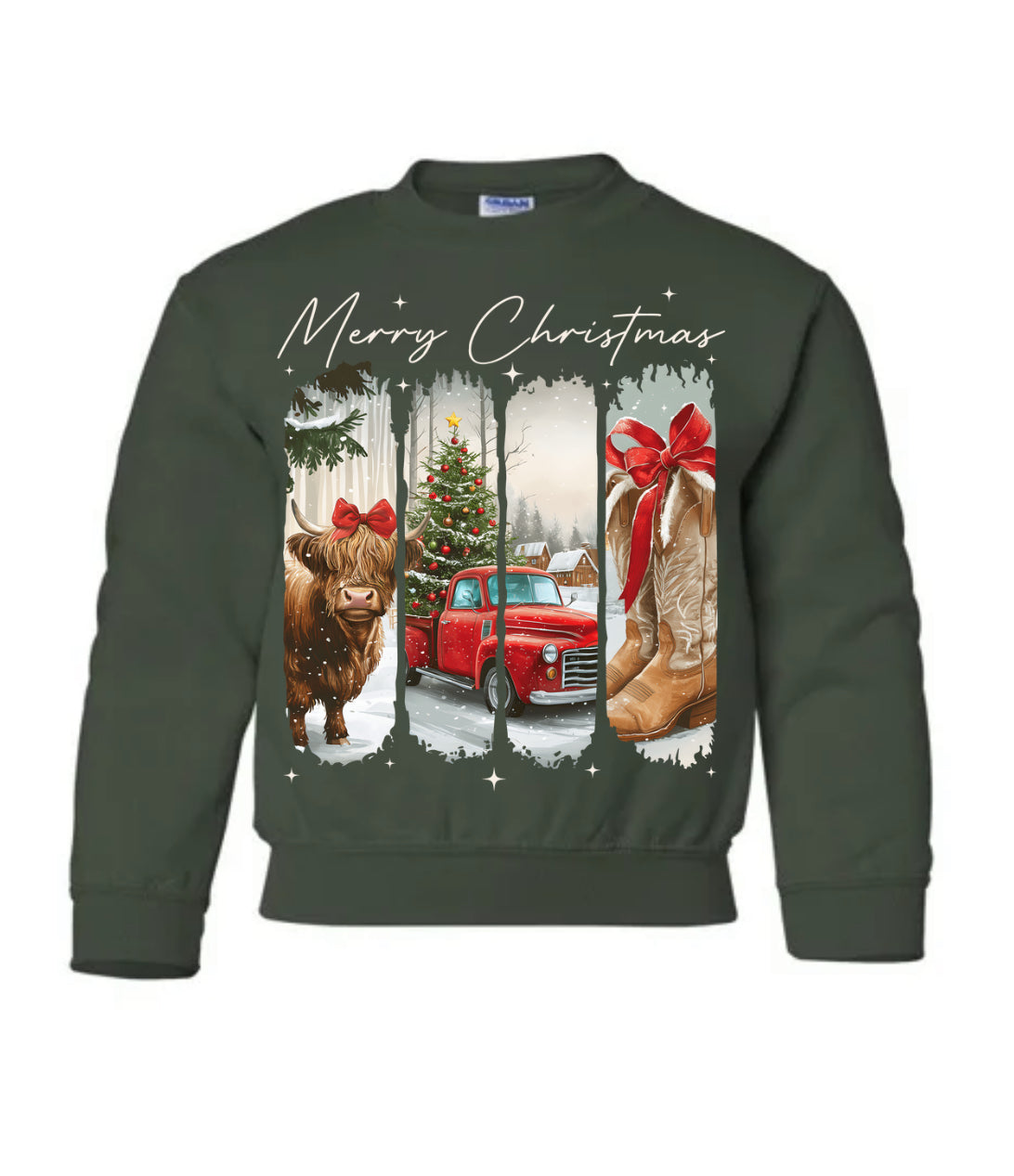 YOUTH/TODDLER Western Christmas Crewnecks (12 designs, 3 colour options) •PRE ORDER•