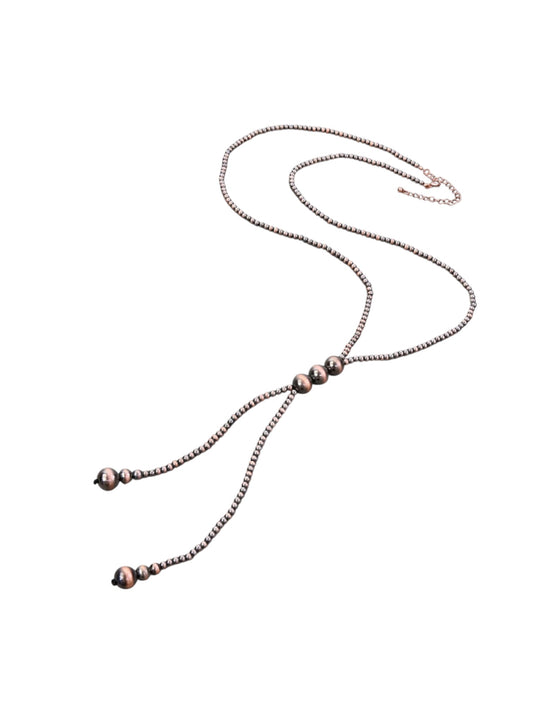 Copper Navajo Pearl Long Necklace