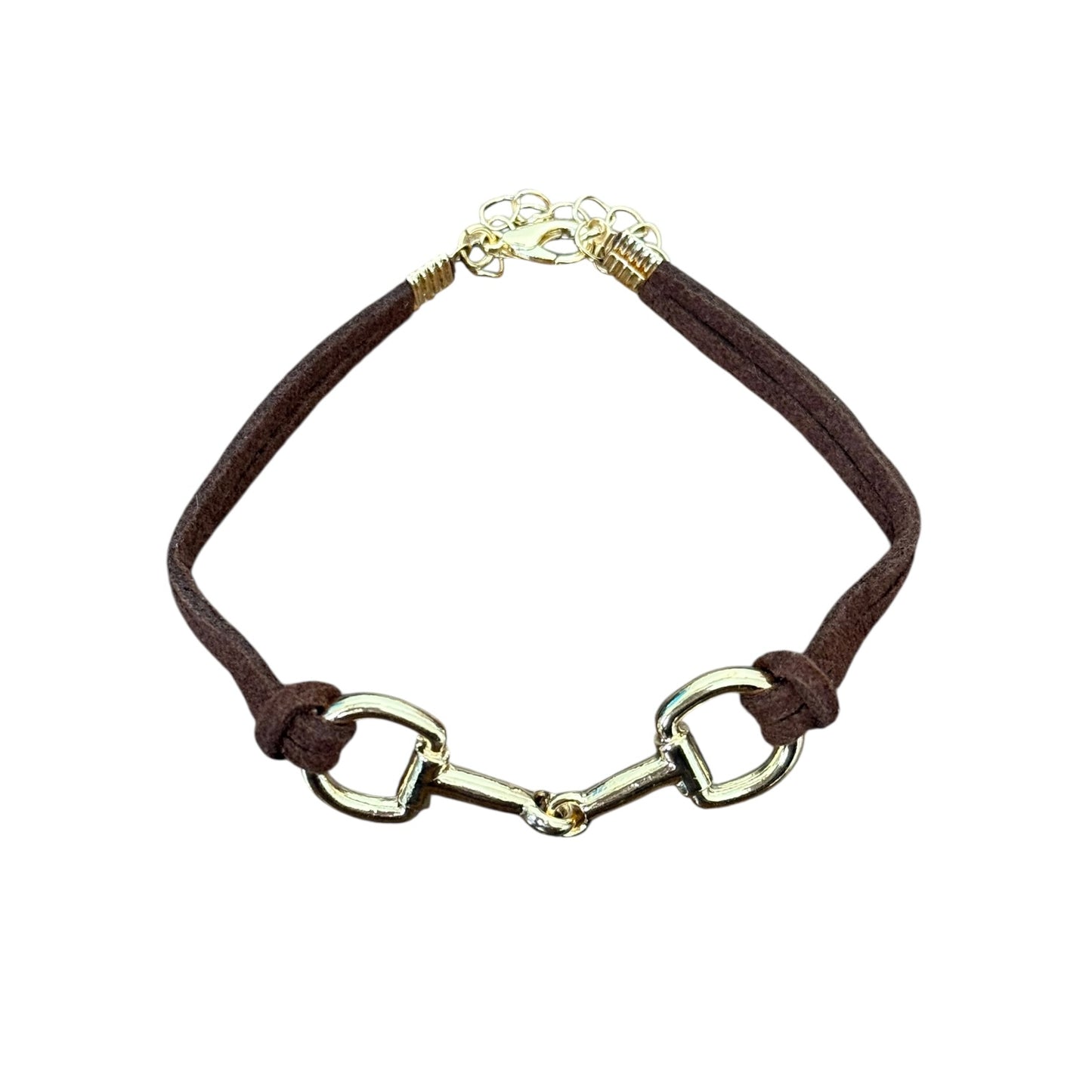 Brown Gold Snaffle Bit Bracelet