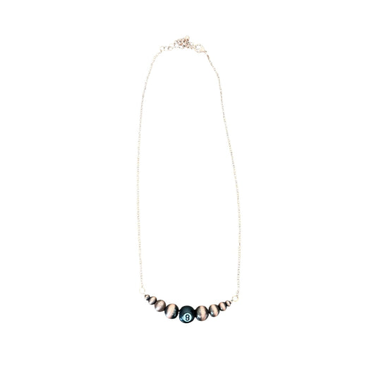 Copper Navajo Pearl 8 Ball Necklace