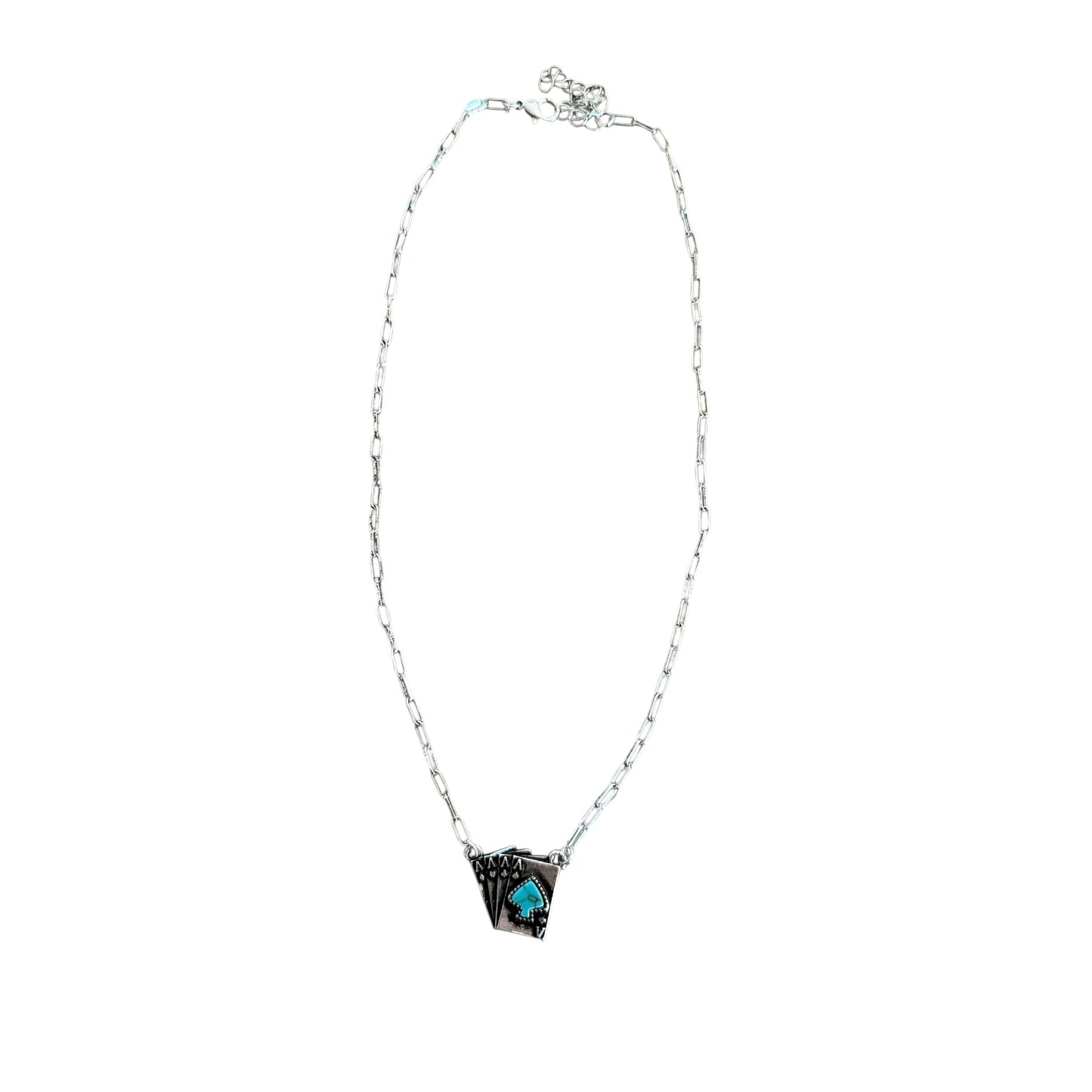Turquoise Aces Necklace