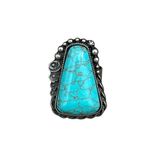 Turquoise Wide Triangle Ring