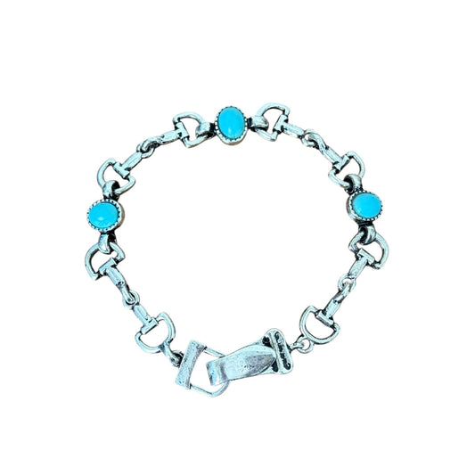 Turquoise Snaffle Bit Bracelet