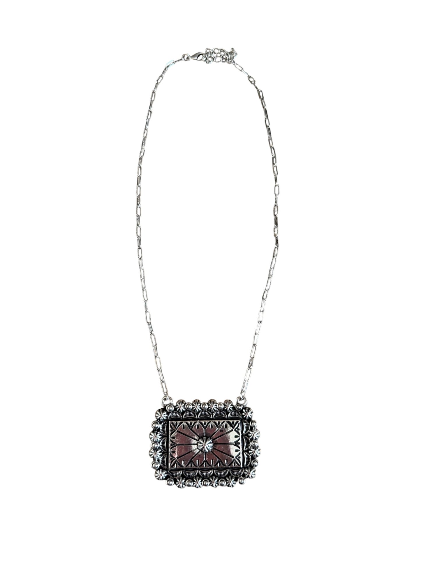 Rectangle Concho Large Necklace
