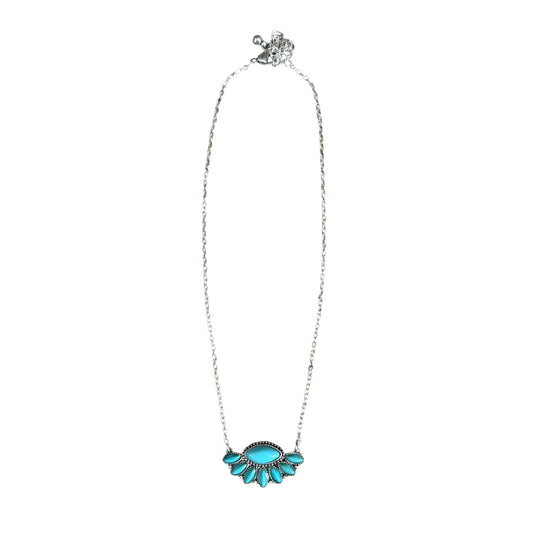 Turquoise Half Cluster Necklace