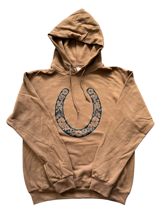 Tooled Horseshoe Pecan Hoodie