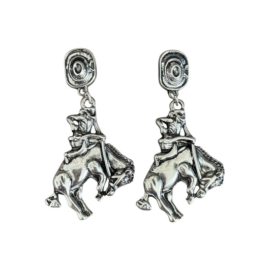 Cowboy Hat Bronc Earrings