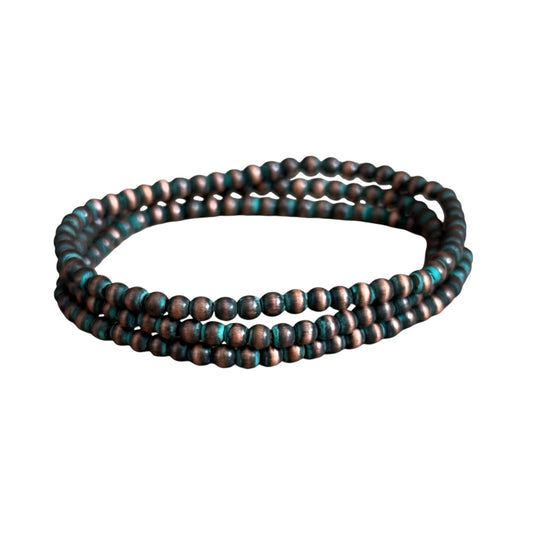 Patina Navajo Pearl Triple Stretch Bracelet