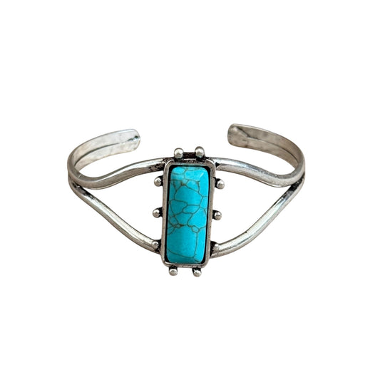 Turquoise Stone Cuff Bracelet