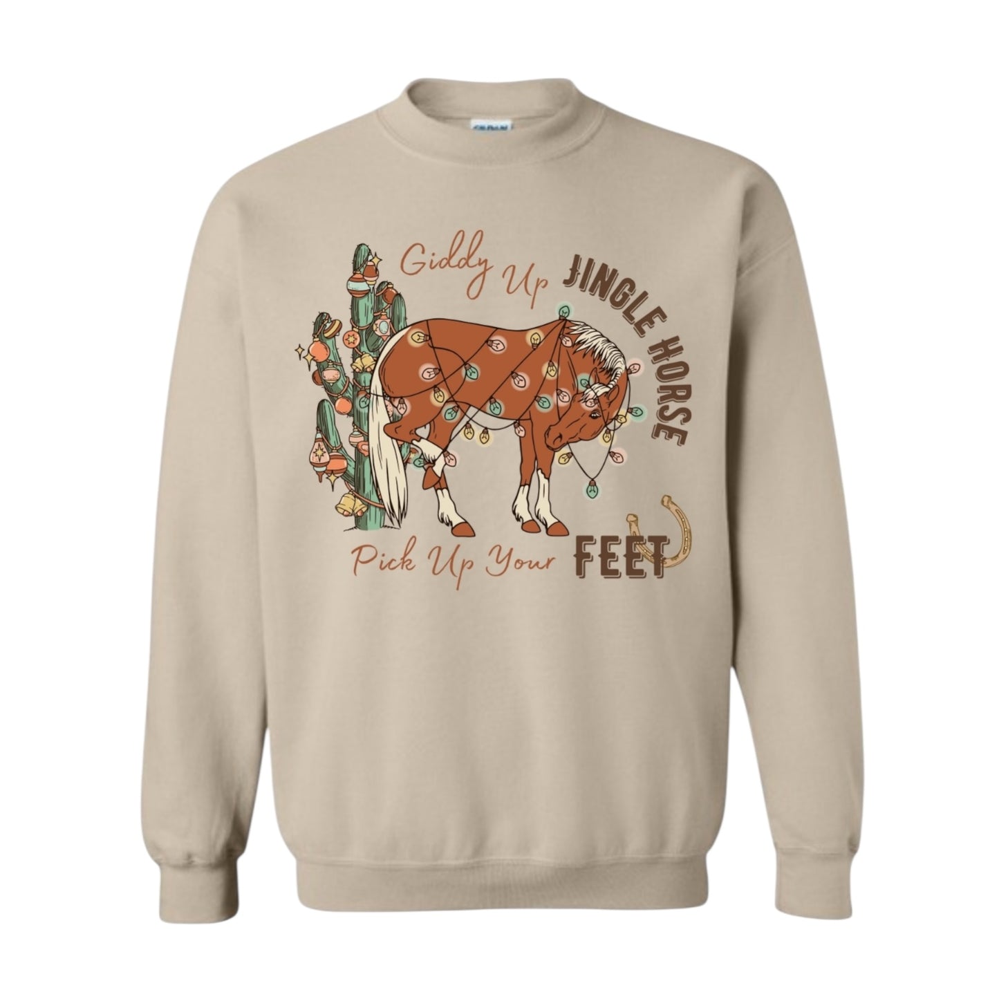 Giddy Up Jingle Horse Christmas Crewneck • PRE ORDER •