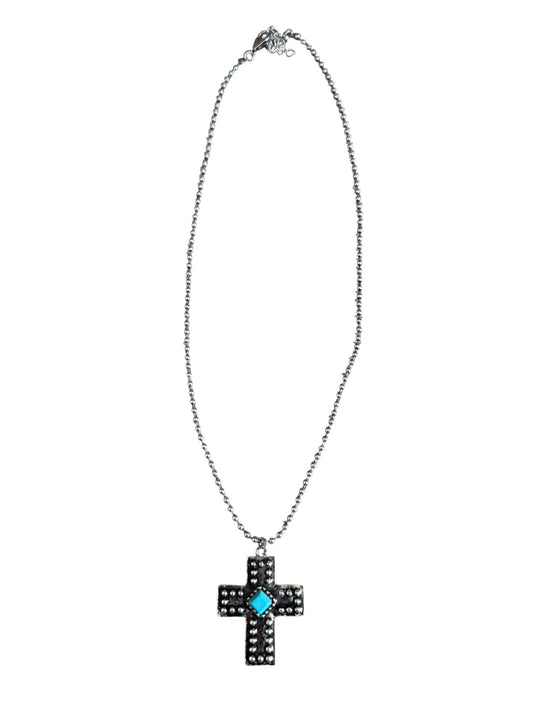 Turquoise Cross Necklace