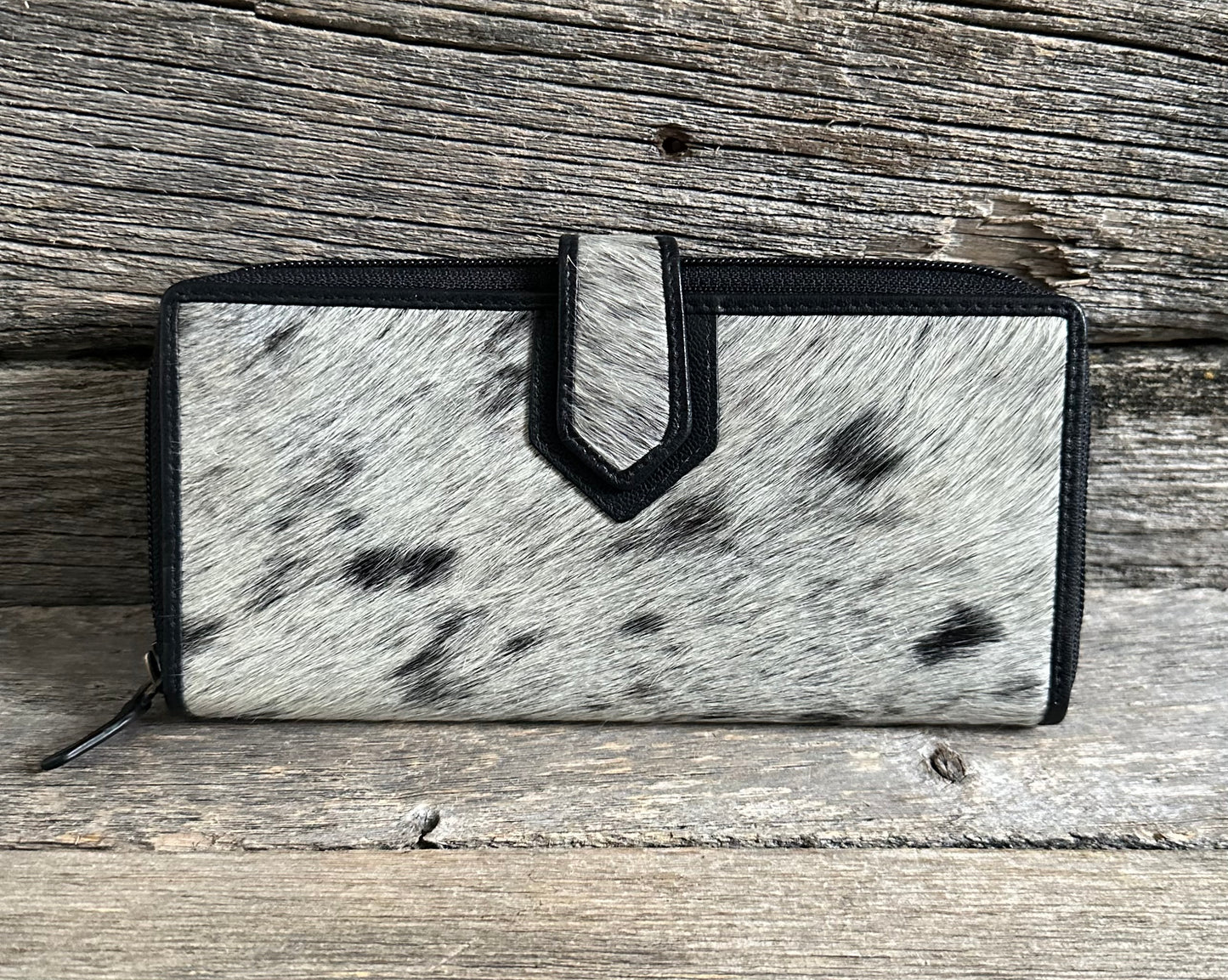 Black & White Cowhide Wallet
