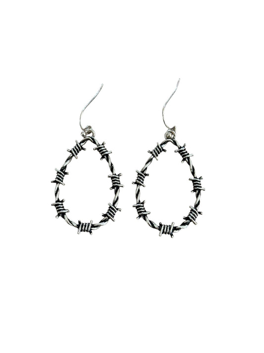 Barbwire Teardrop Earrings