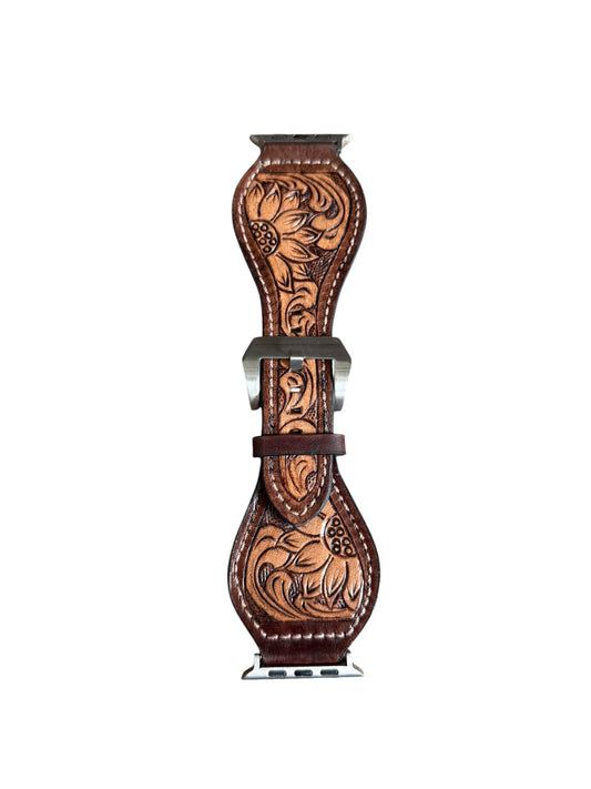 Tooled Sunflower Apple Watch Band