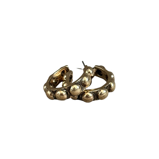 Gold Bubble Small Hoop Earrings