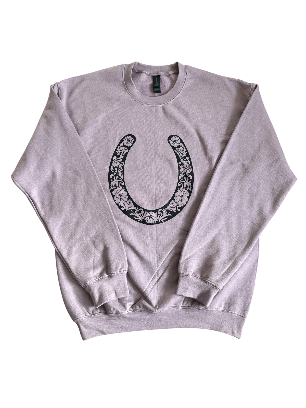 Tooled Horseshoe Purple Crewneck