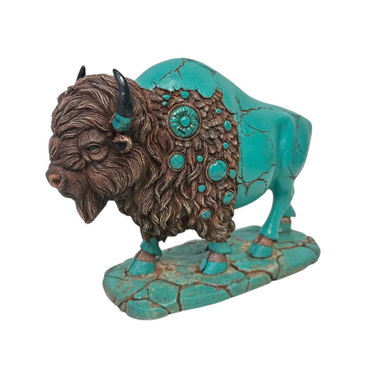 Turquoise Buffalo Statue