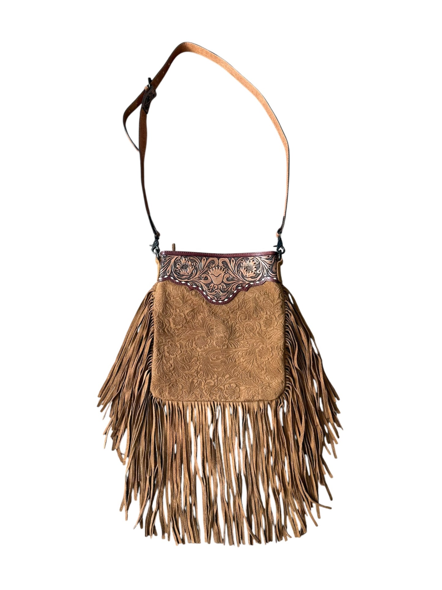 Floral Embossed Roughout Purse