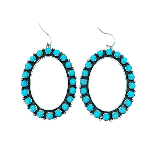 Turquoise Oval Earrings
